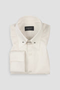 Ivory Egyptian Poplin Pin Collar Shirt