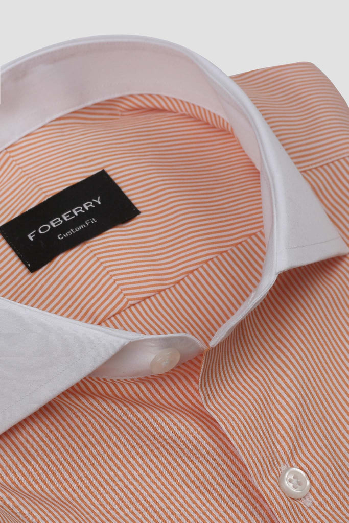 Orange Pinstripe Shirt