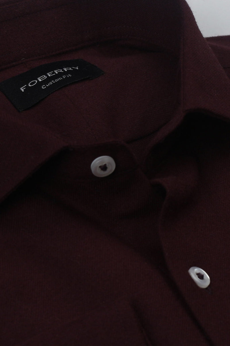 Maroon Winter Flannel Shirt