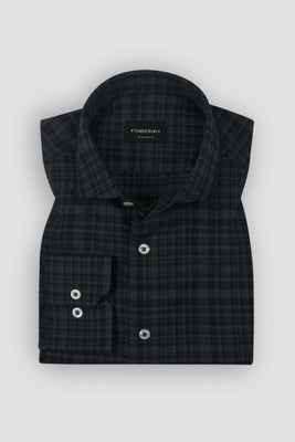 Blueish Grey Featherweight Check Shirt