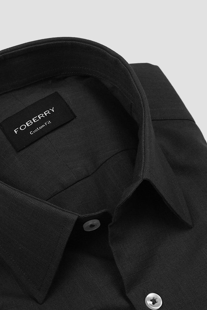 Charcoal Grey Featherweight Linen Shirt