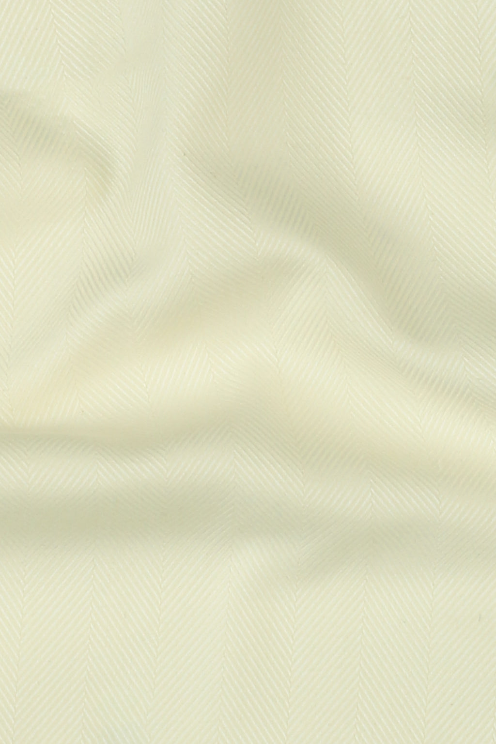 Pastel Yellow Herringbone Pin Collar Shirt