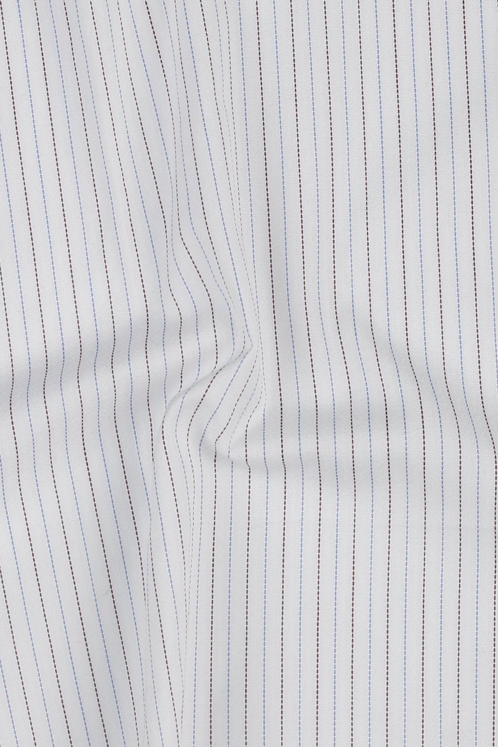 Brown & Blue Stitch Striped