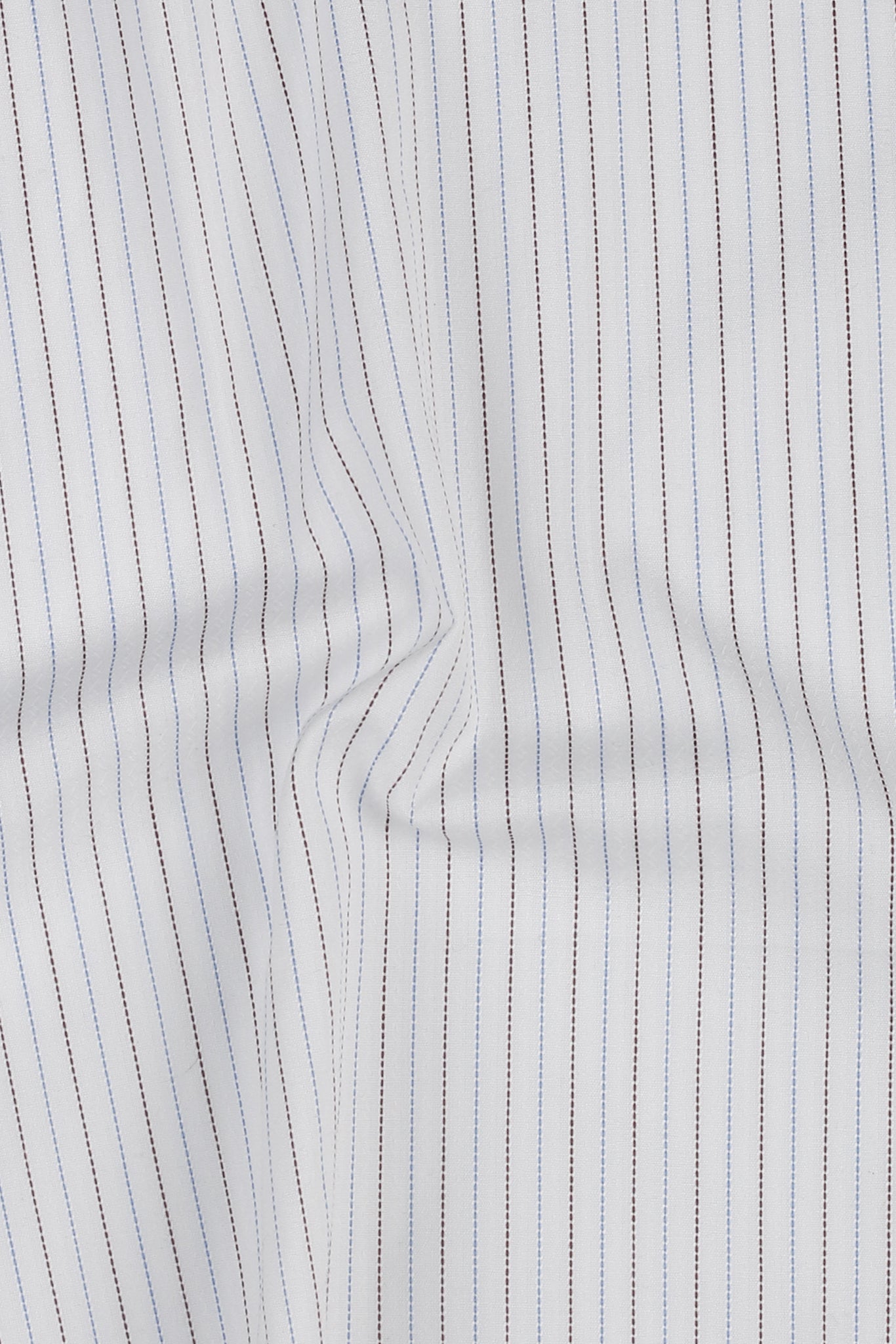 Brown & Blue Stitch Striped