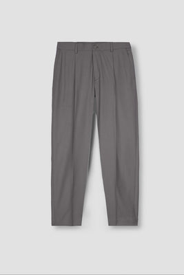 Platinum Grey Tropical Wool Blended Dress Pant
