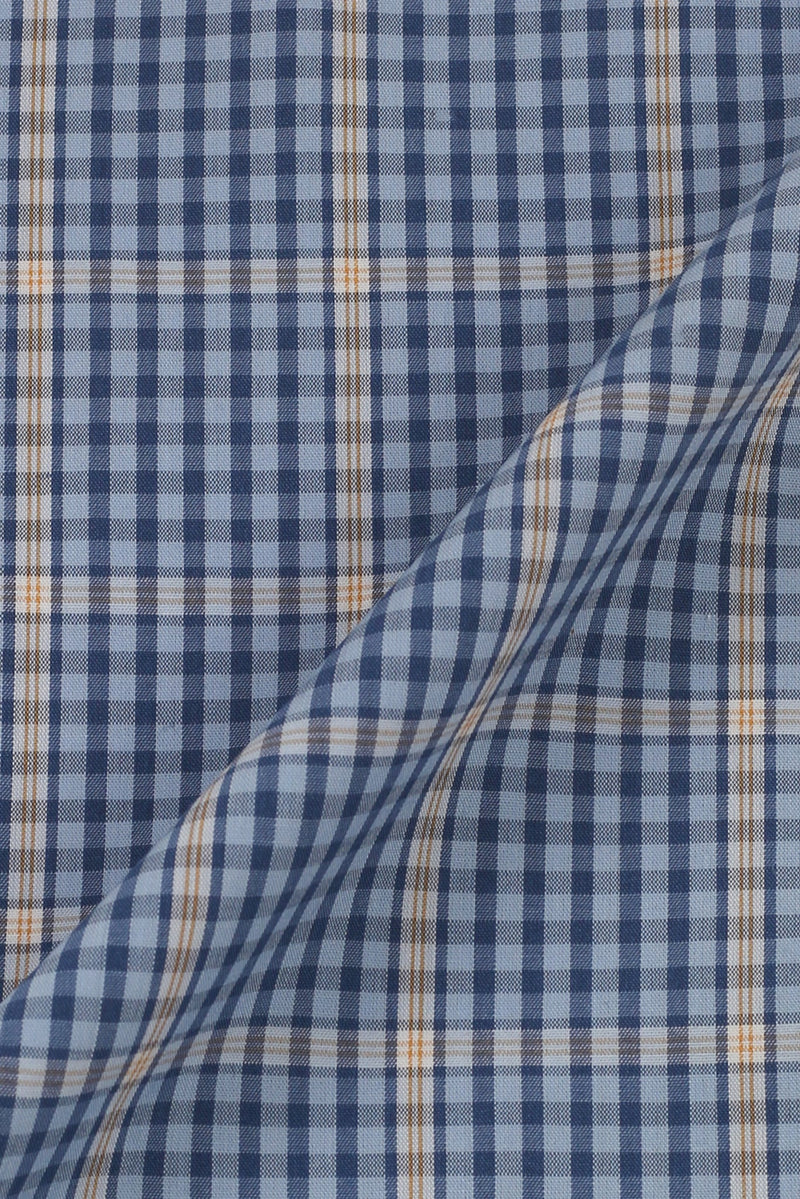 Sky Blue & Yellow Tartan Shirt
