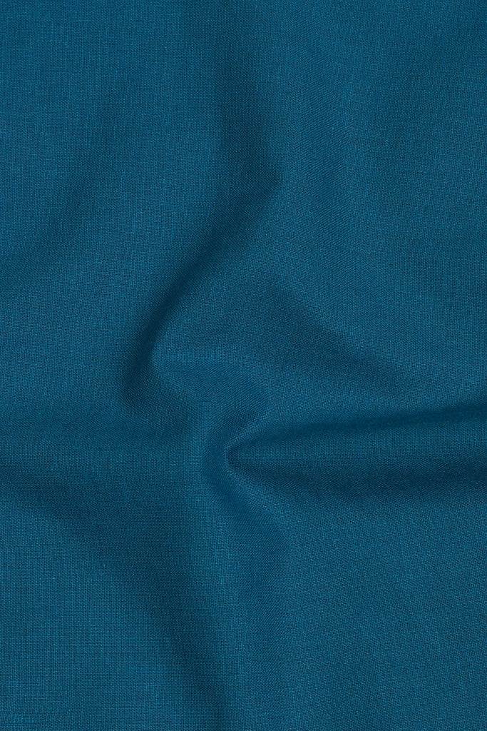 Soft Teal Blue Irish Linen Shirt