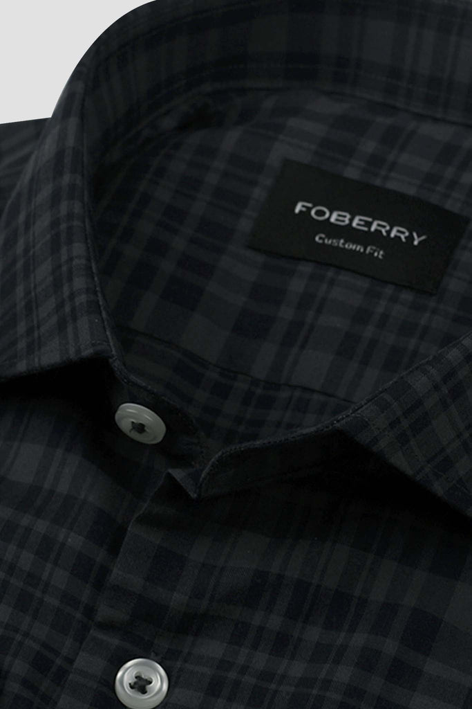 Blueish Grey Featherweight Check Shirt