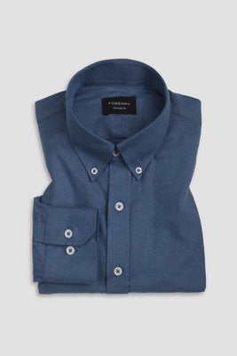 Cobalt Blue Brushed Winter Flannel Shirt - Foberry USA