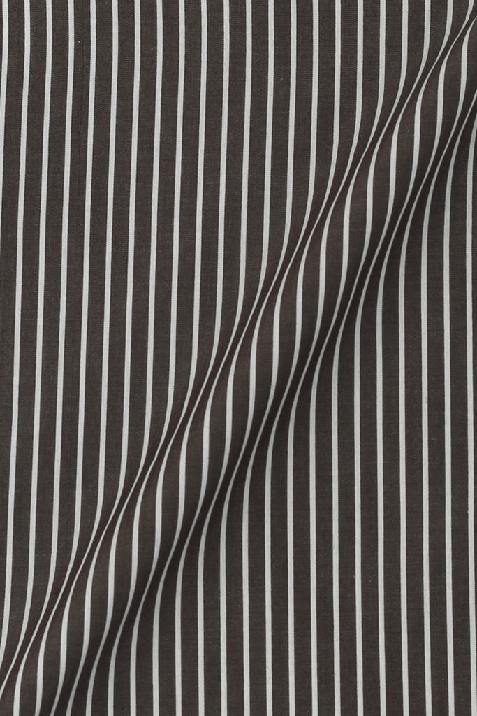 Dark Wood Brown Striped Shirt