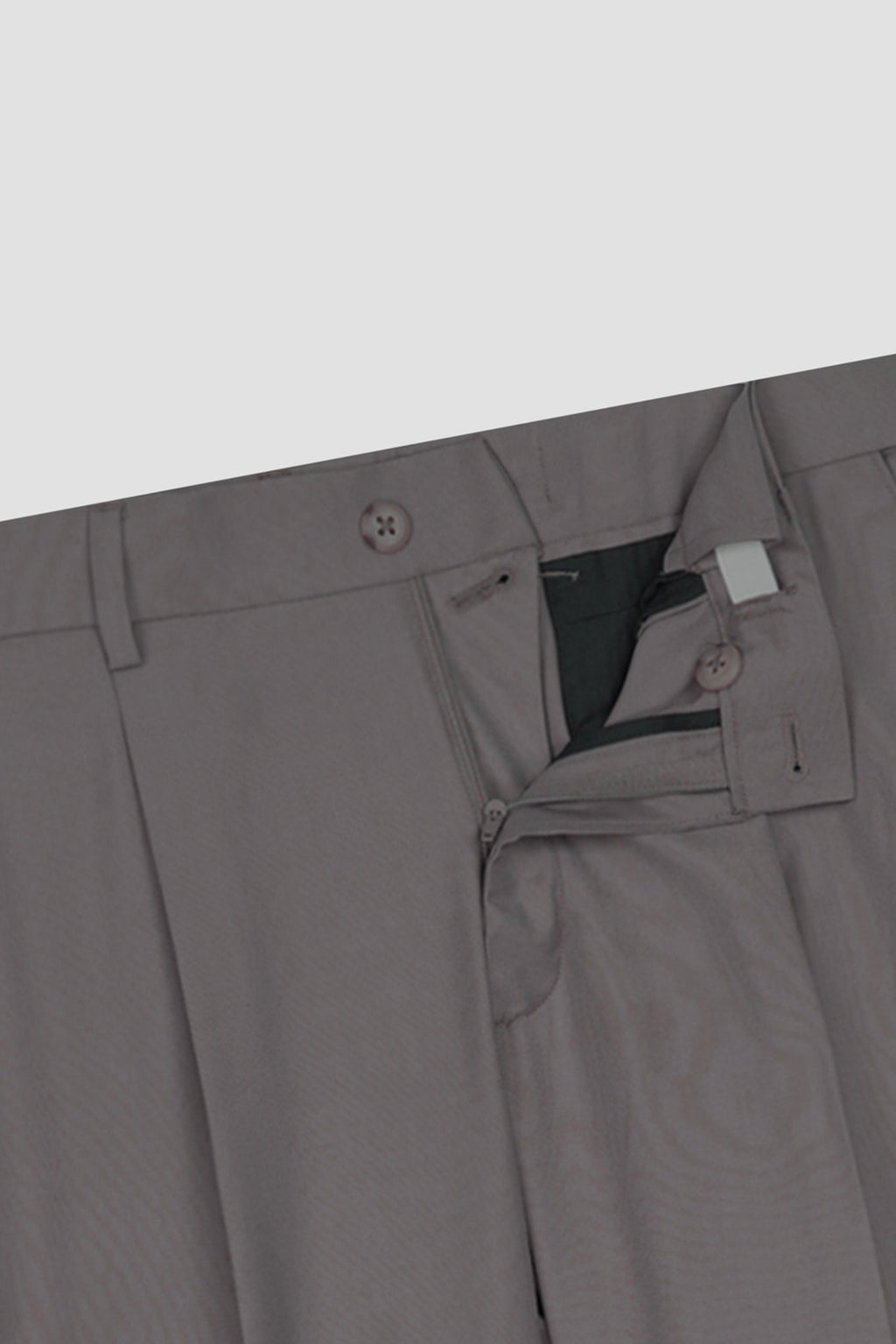 Platinum Grey Tropical Wool Blended Dress Pant