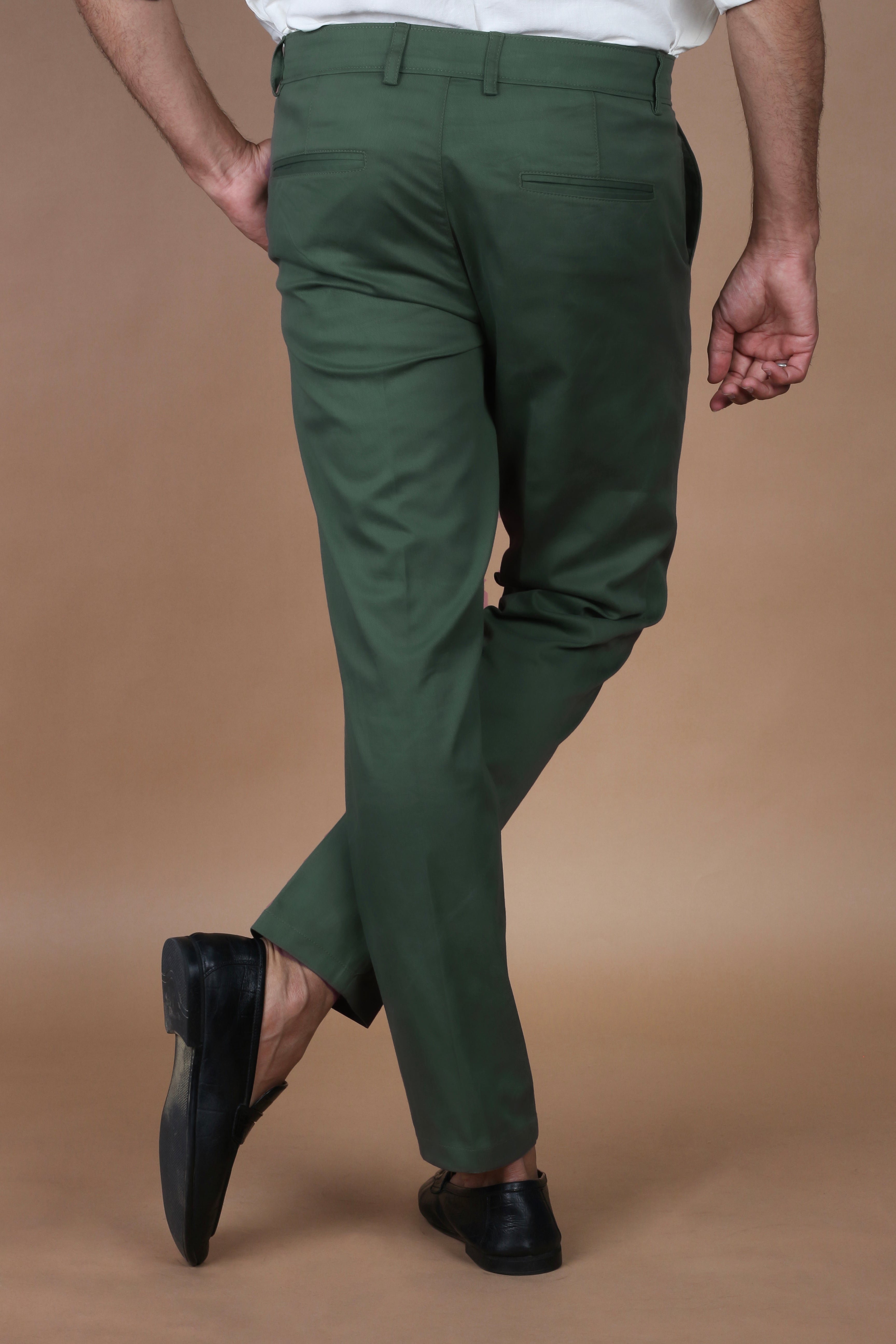 Pine Green Twill Comfort Chinos