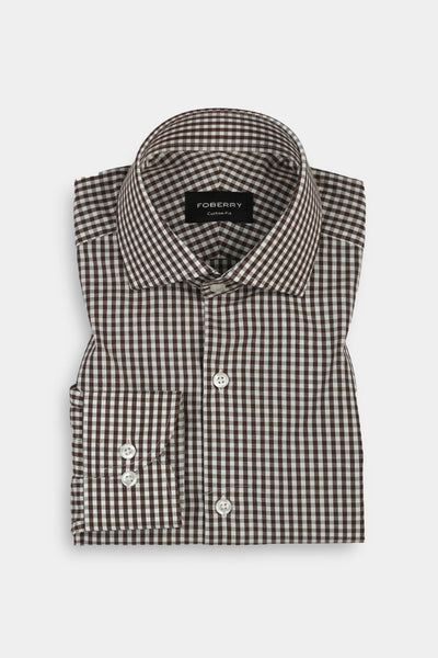 Mustard Brown Gingham Shirt