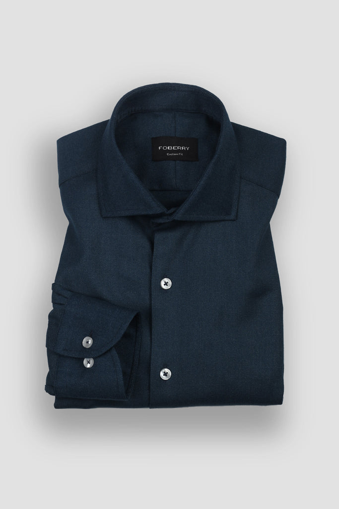 Teal Blue Winter Flannel Shirt