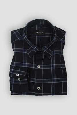 Blue Tartan Winter Flannel Shirt