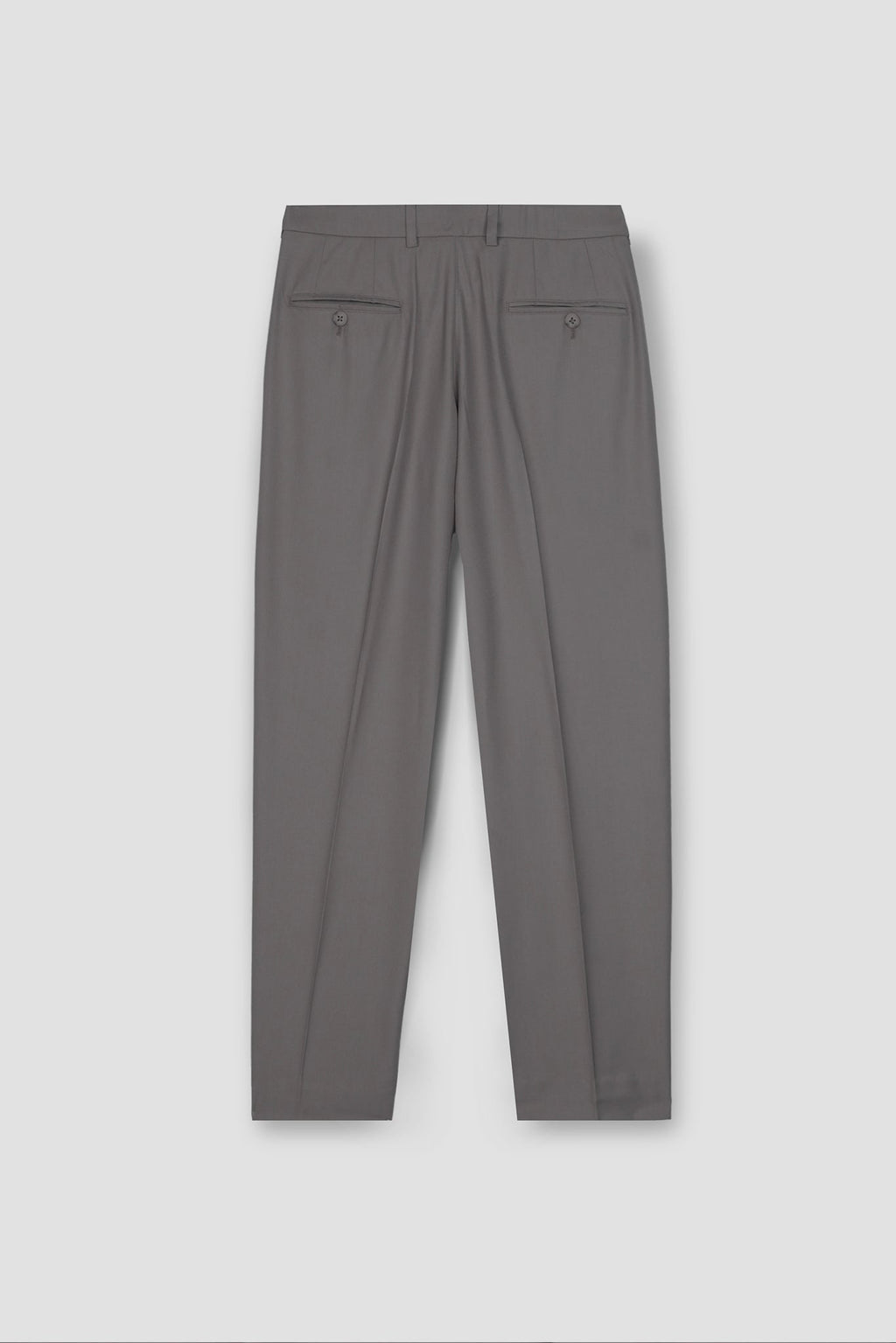 Platinum Grey Tropical Wool Blended Dress Pant