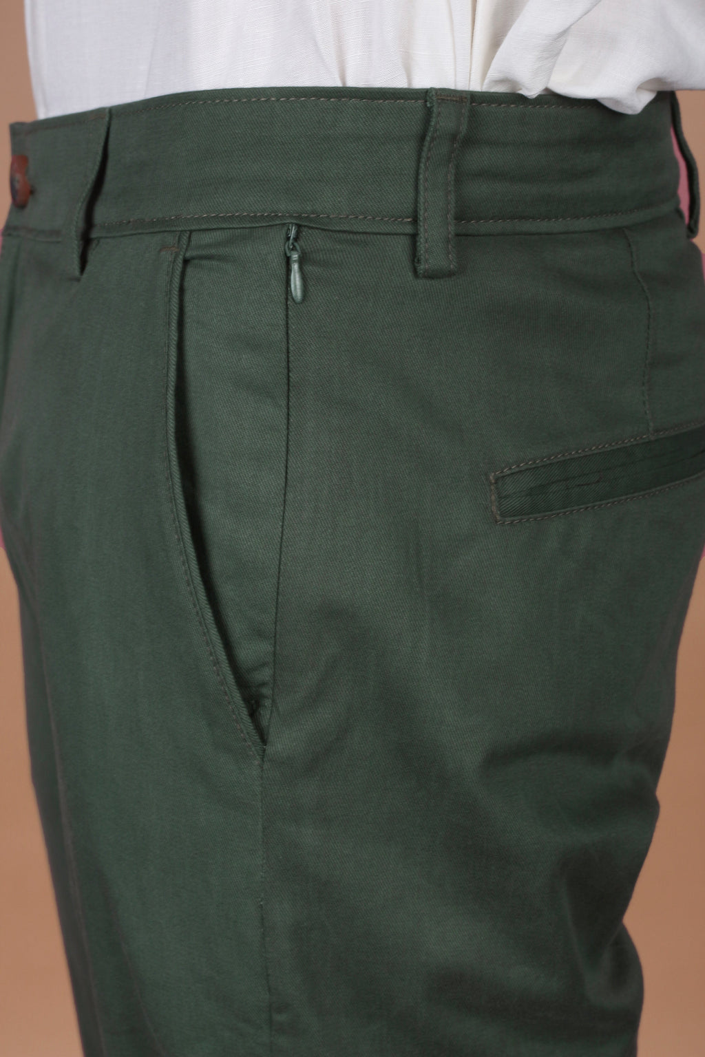 Pine Green Twill Comfort Chinos