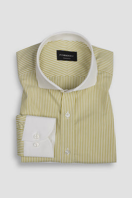 Mustard Green Bengal Stripes Shirt