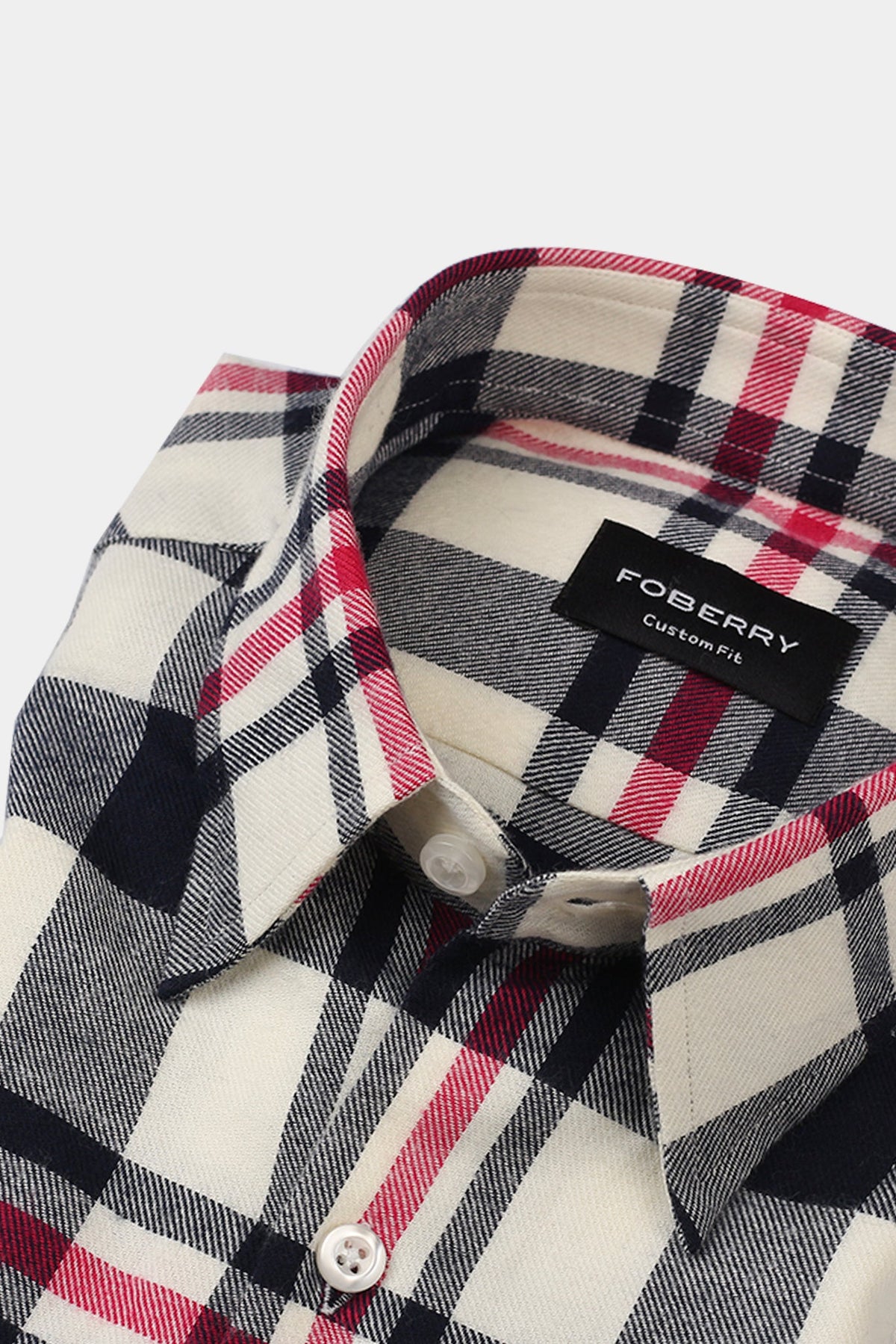 Blue & White Grid Winter Flannel Shirt