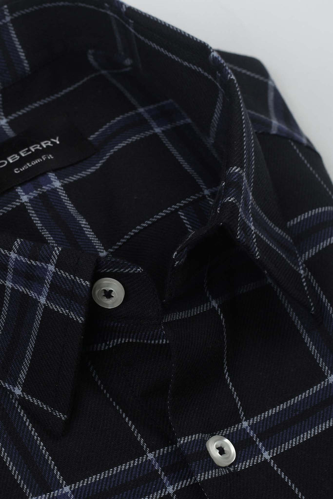 Blue Tartan Winter Flannel Shirt