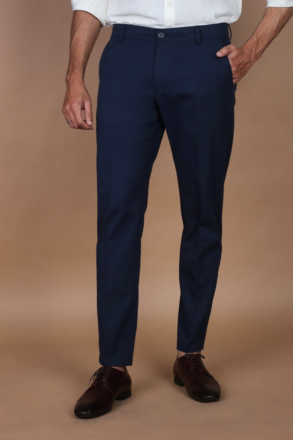 Navy Blue Twill Comfort Chinos