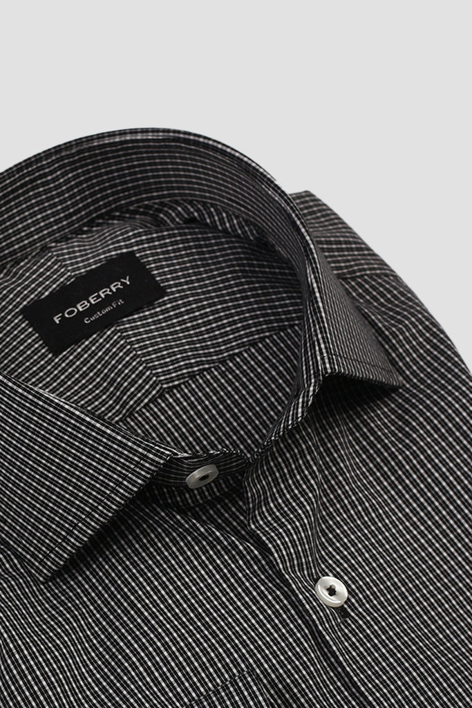 White & Black Watch Check Shirt