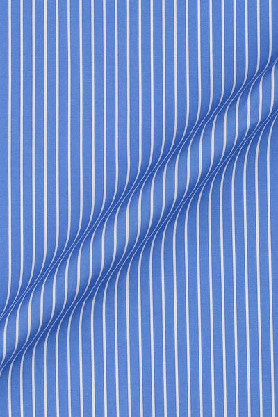 Azure Blue Pen Striped