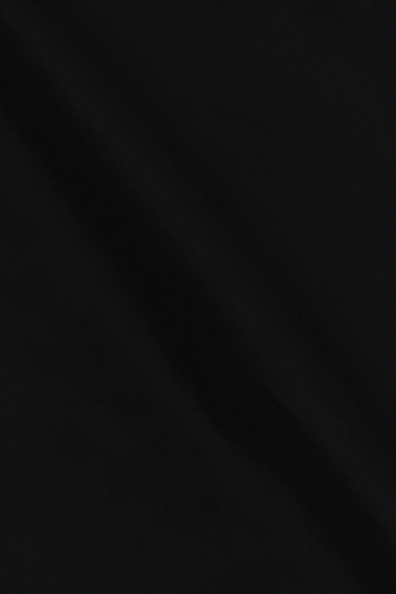 Black Linen Cut Away Collar Shirt - Foberry USA