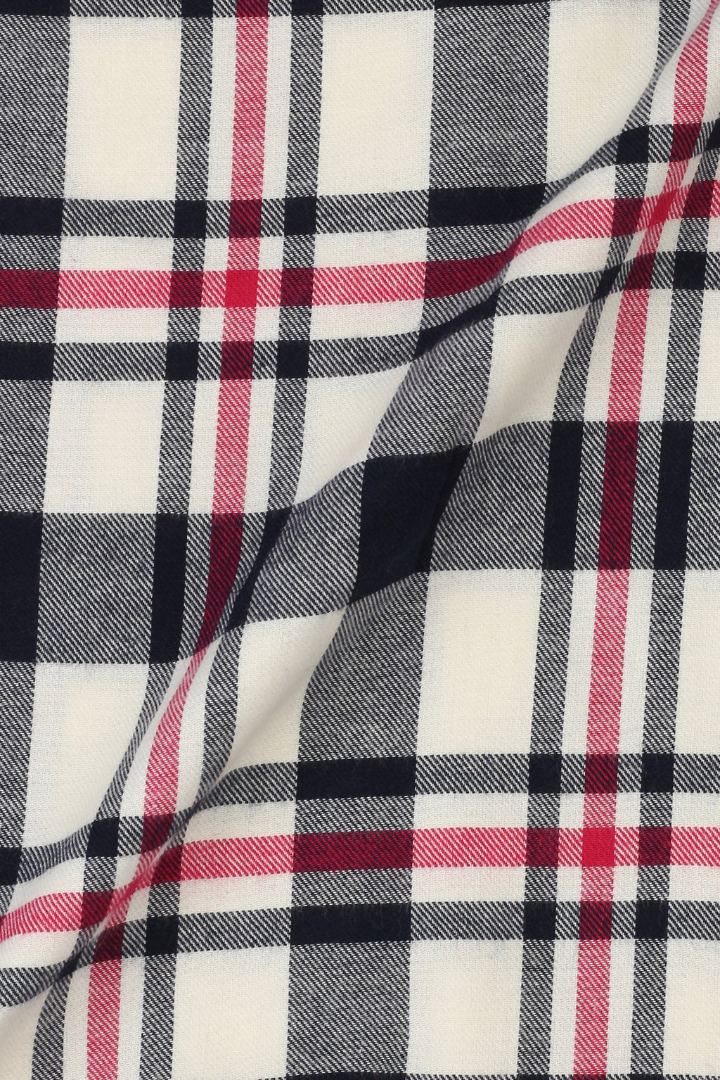 Blue & White Grid Winter Flannel