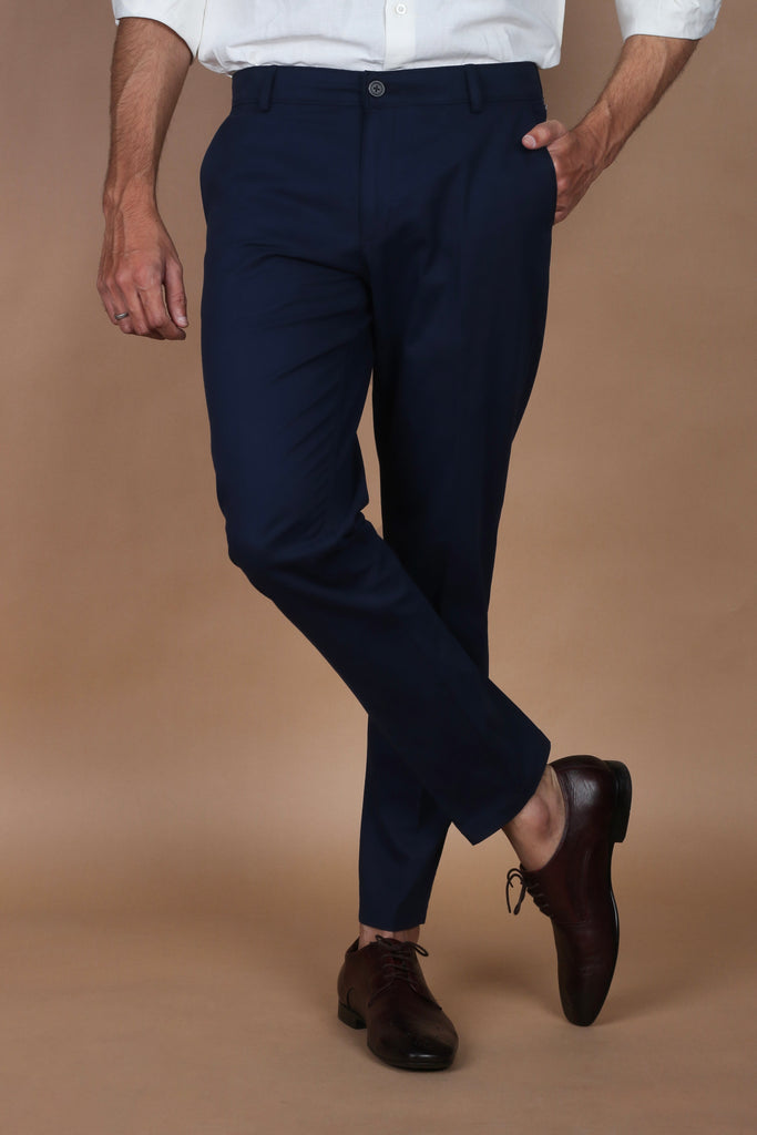 Navy Blue Twill Comfort Chinos