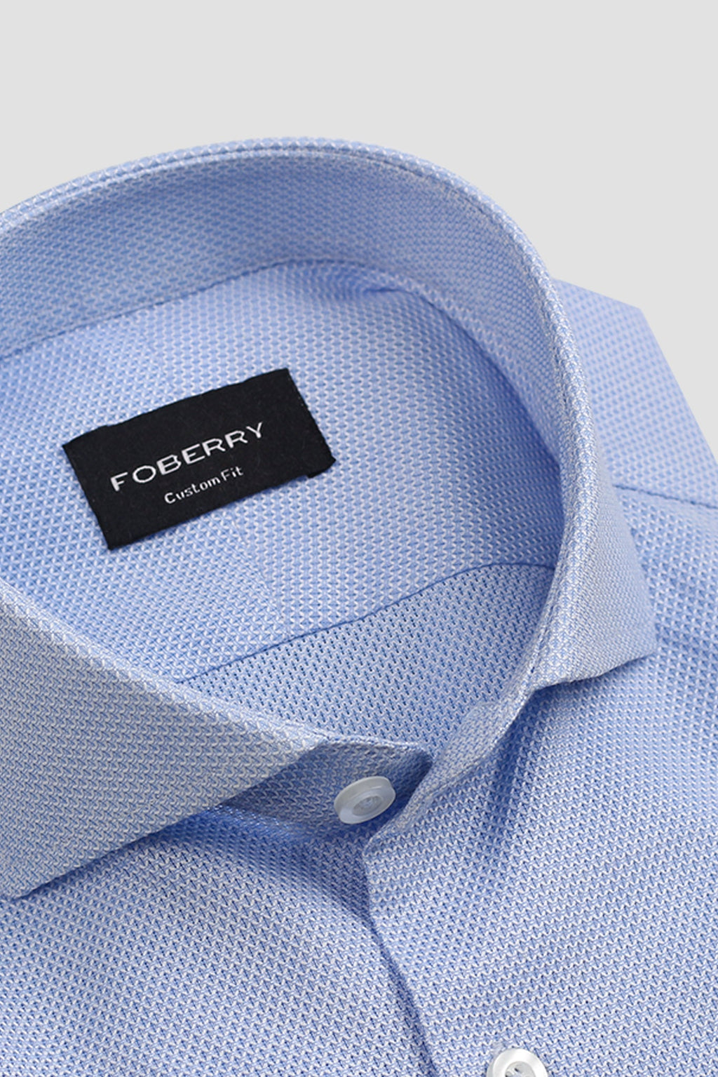 Crispy Sky Blue Leno weave Shirt