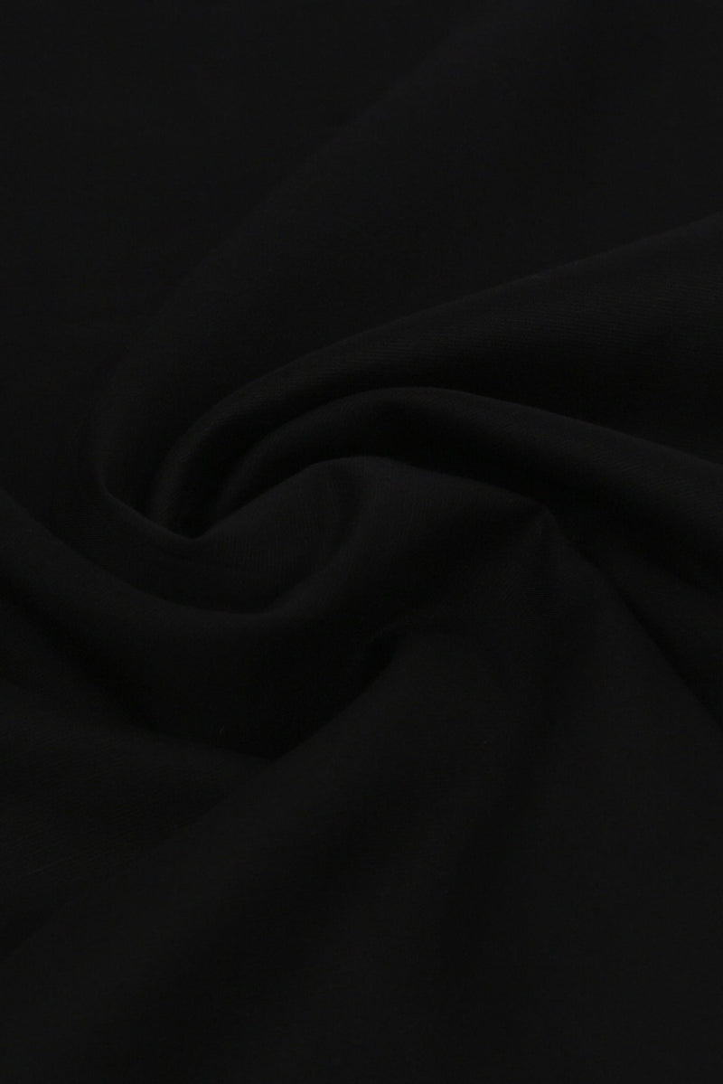 Black Linen Cut Away Collar Shirt - Foberry USA
