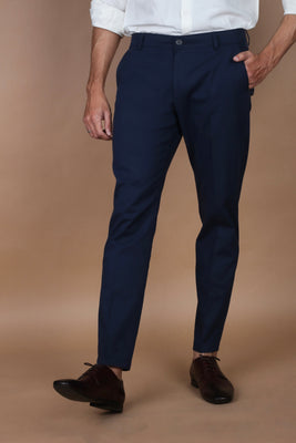 Navy Blue Twill Comfort Chinos
