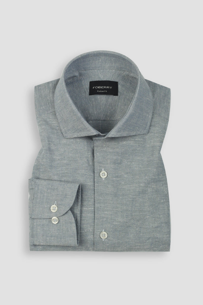 Carolina Blue Irish Linen Shirt