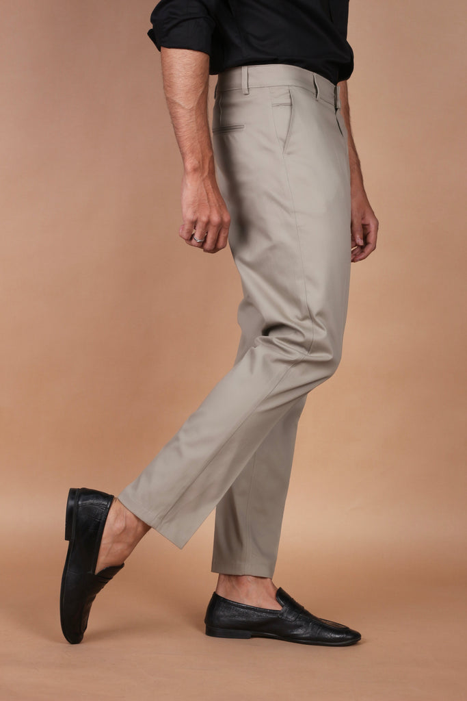 Taupe Twill Comfort Chinos