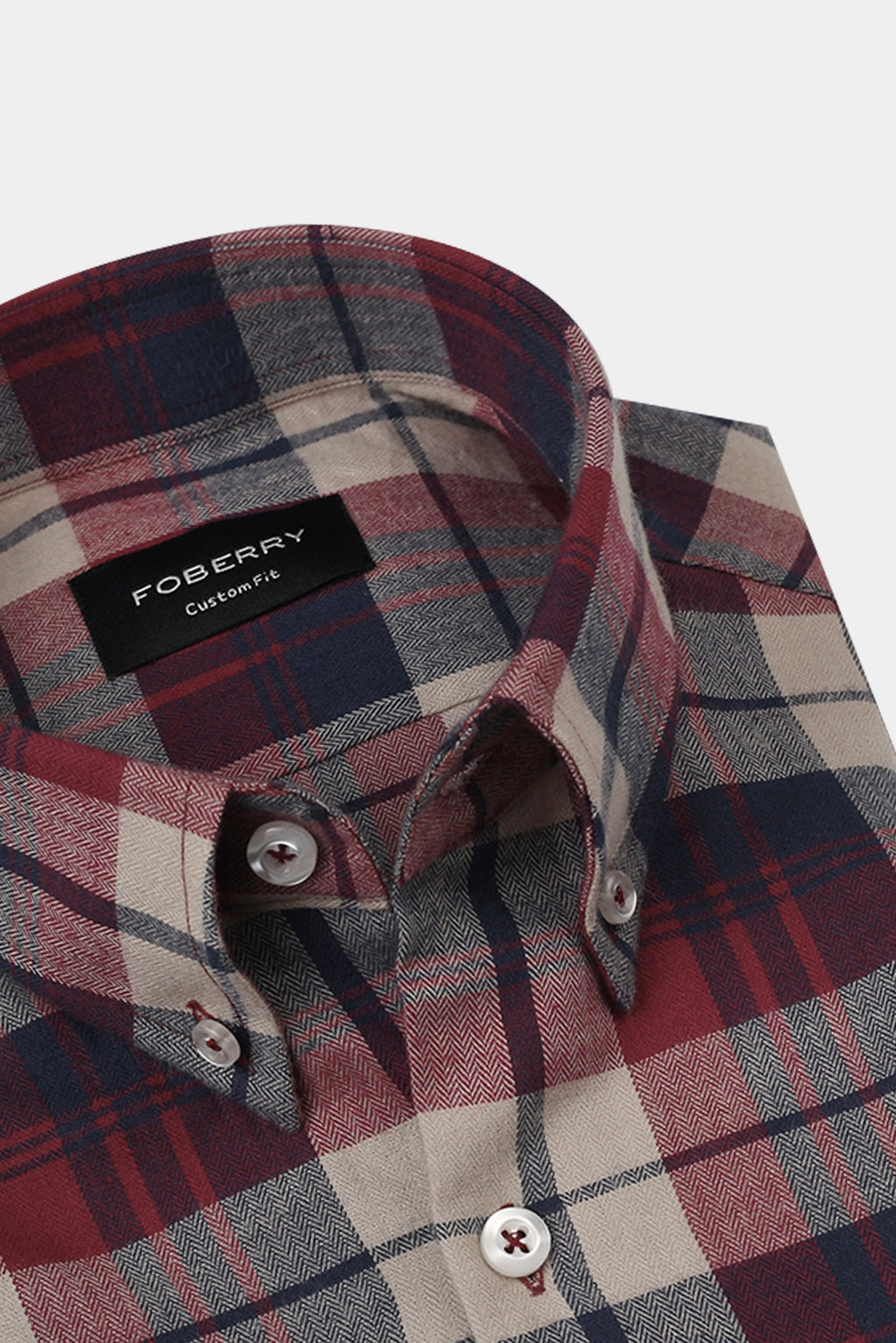 Beige Blue Tartan Winter Flannel Shirt