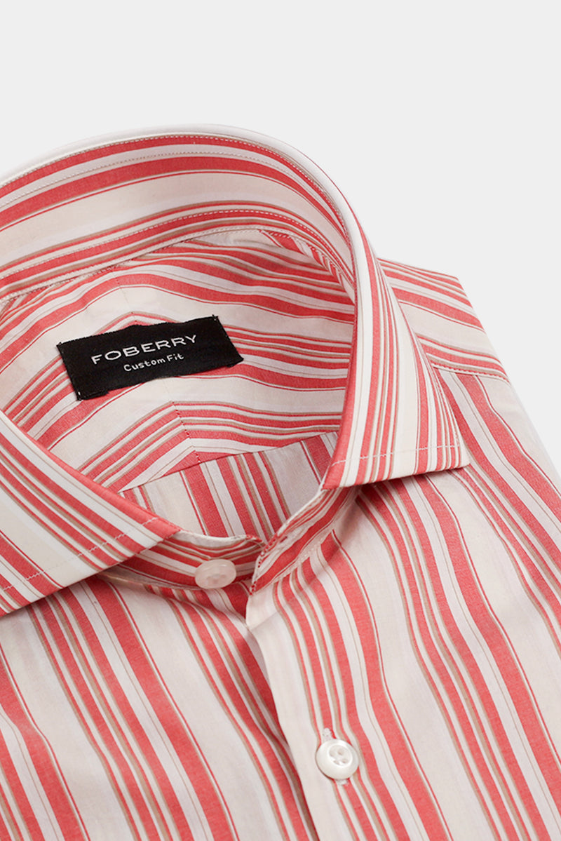 Fuchsia Barcode Striped Shirt