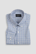 Soft Sky Blue & Mustard Gingham Shirt
