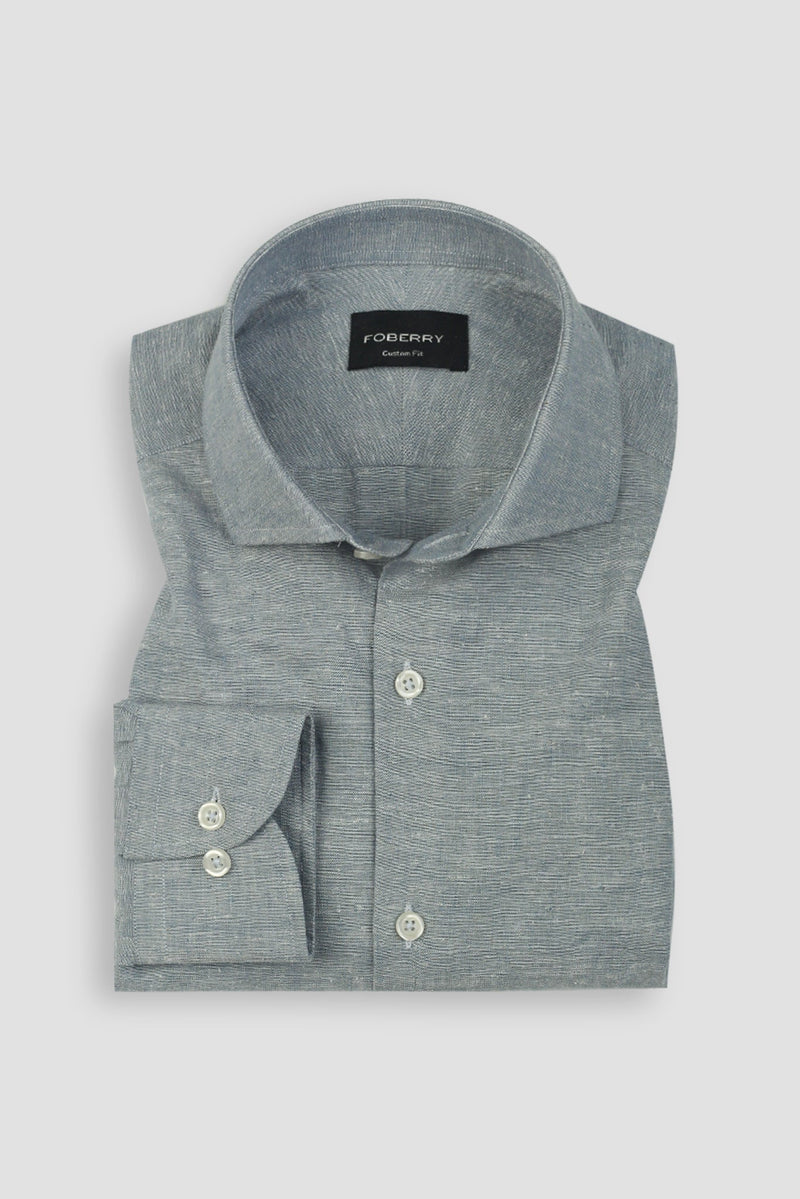 Carolina Blue Irish Linen Shirt