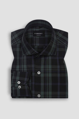 Bottle Green Madras Checkered Shirt