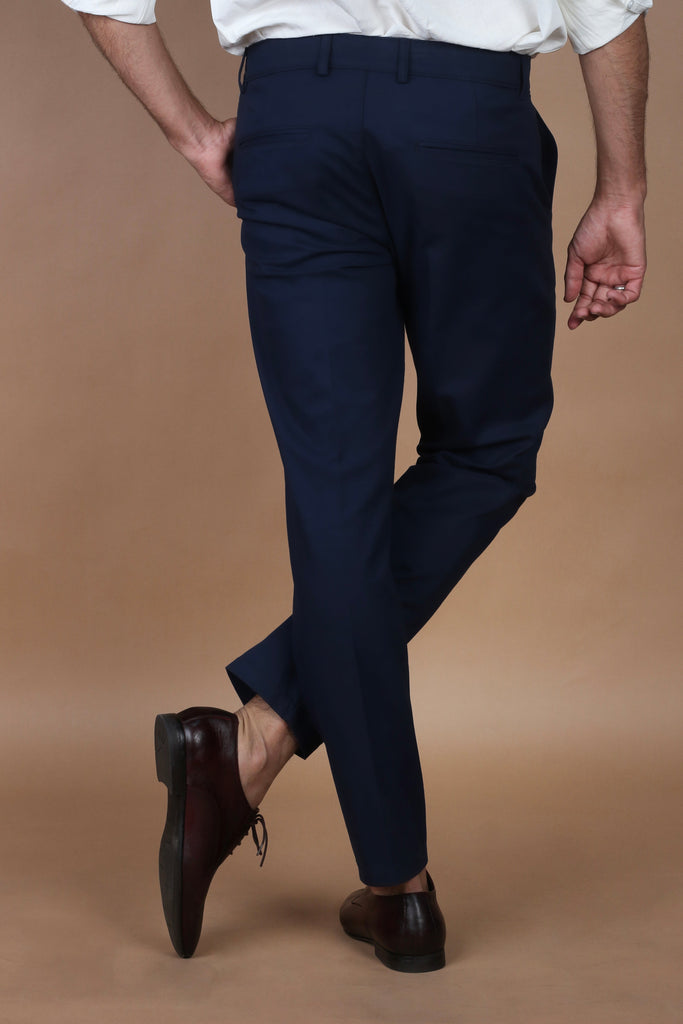 Navy Blue Twill Comfort Chinos