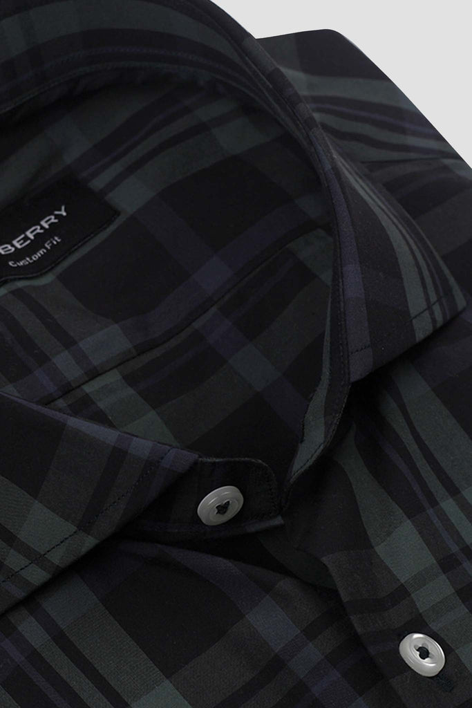 Bottle Green Madras Checkered Shirt