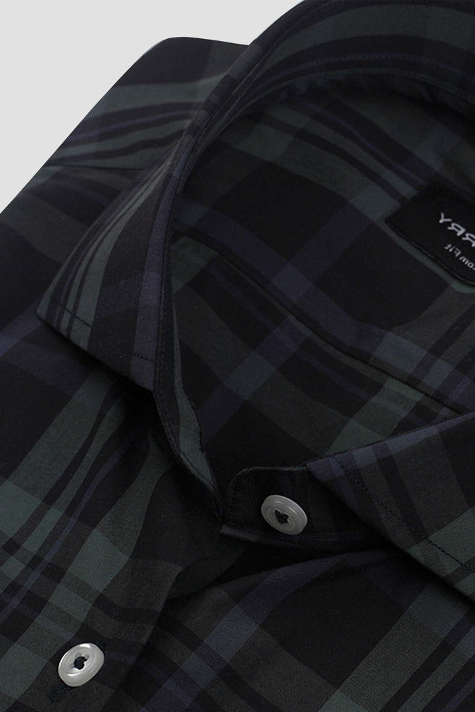 Bottle Green Madras Checkered Shirt