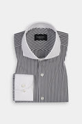 Charcoal Grey Bankers Stripes Shirt