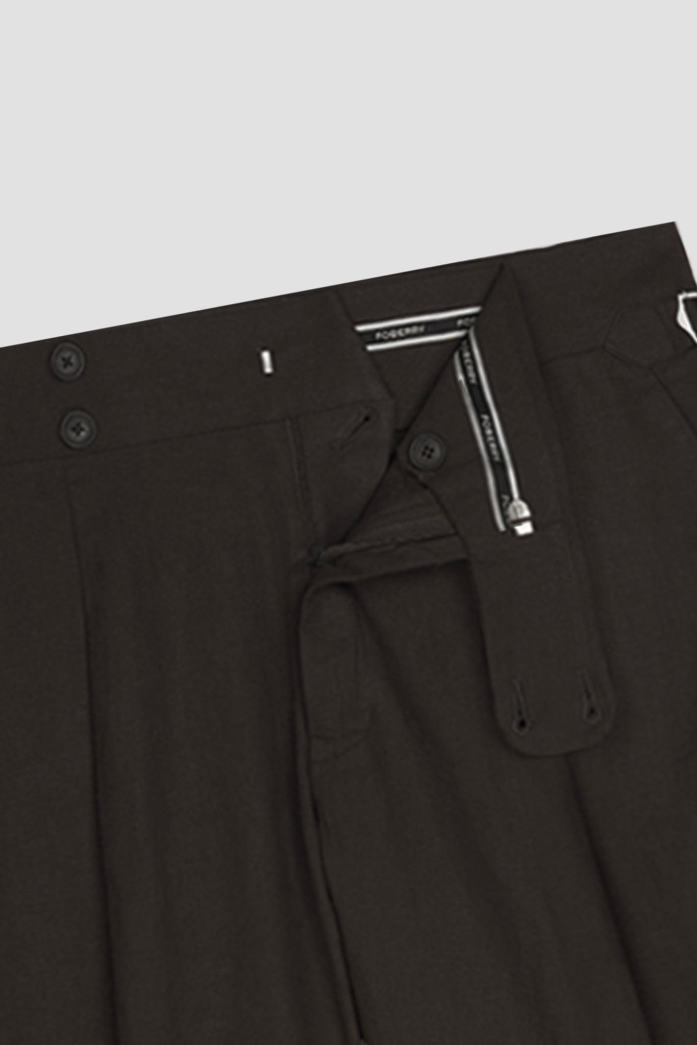 Chocolate Brown Linen Trousers