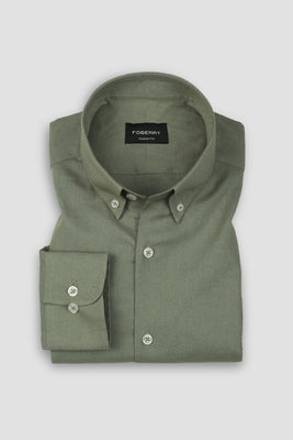 Soft Crocodile Green Irish Linen Shirt