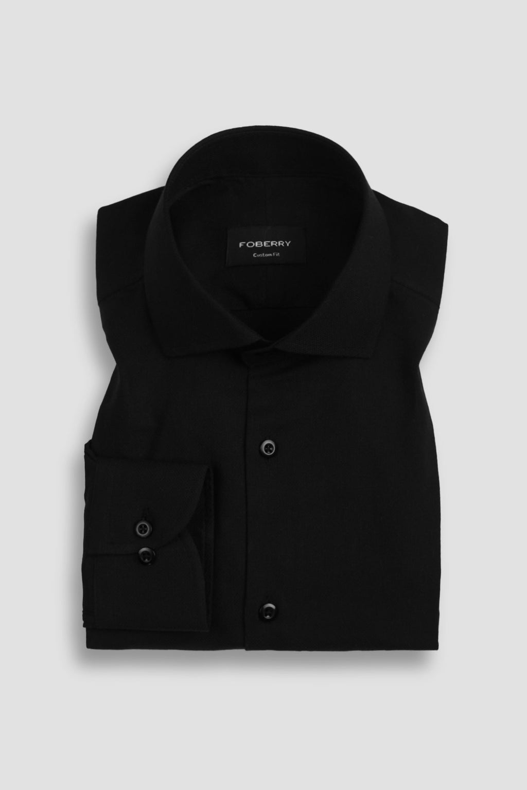 Black Self Structured Shirt