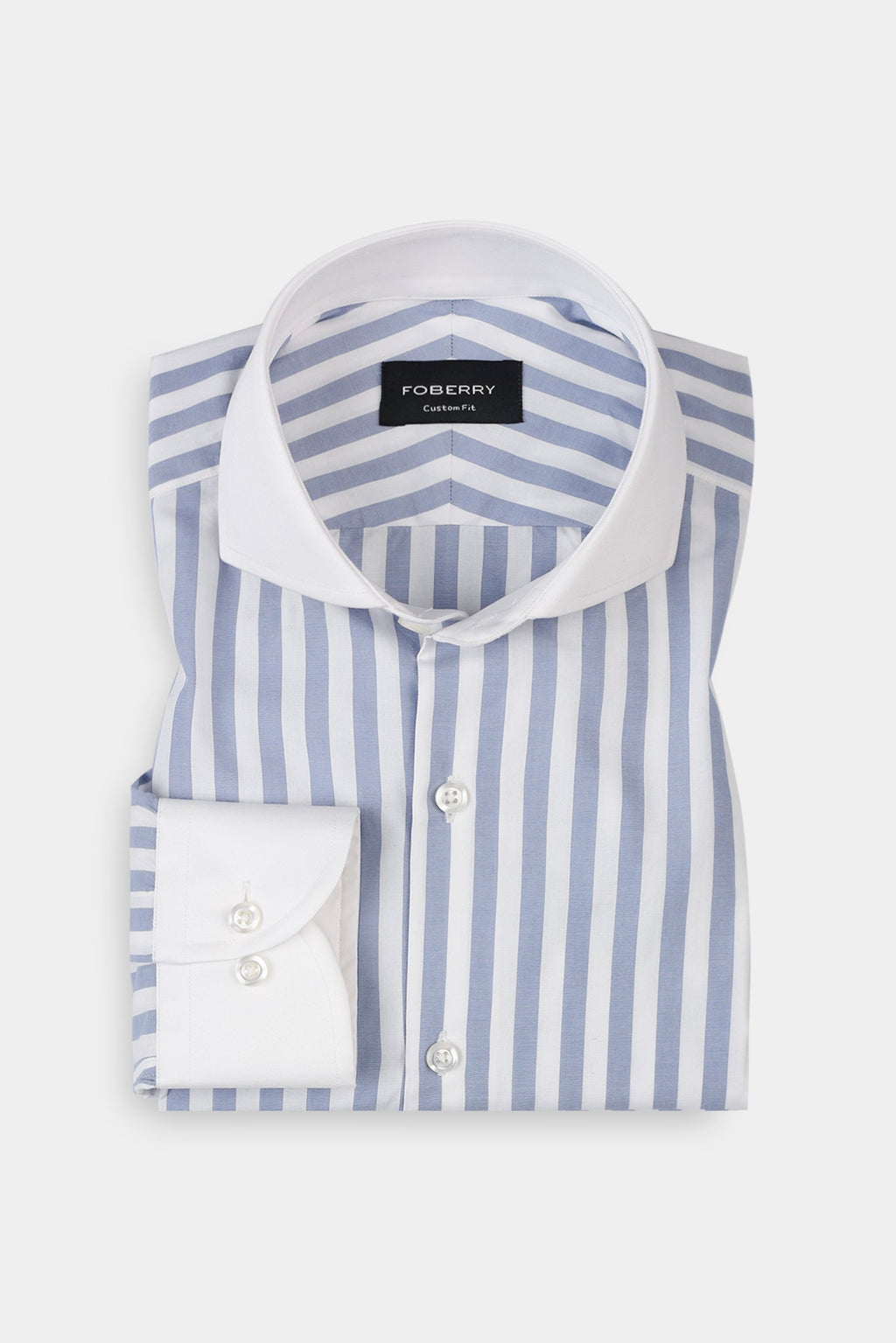 Sapphire Blue Bold Stripes Shirt