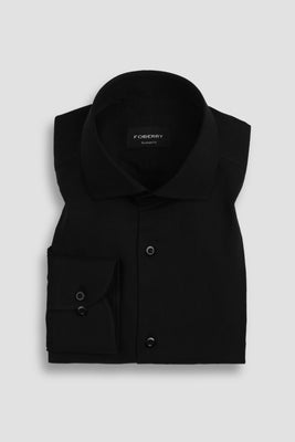 Black Self Structured Shirt