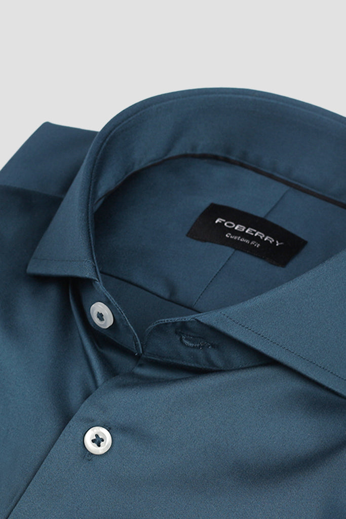 Turkish Blue Egyptian Poplin Shirt